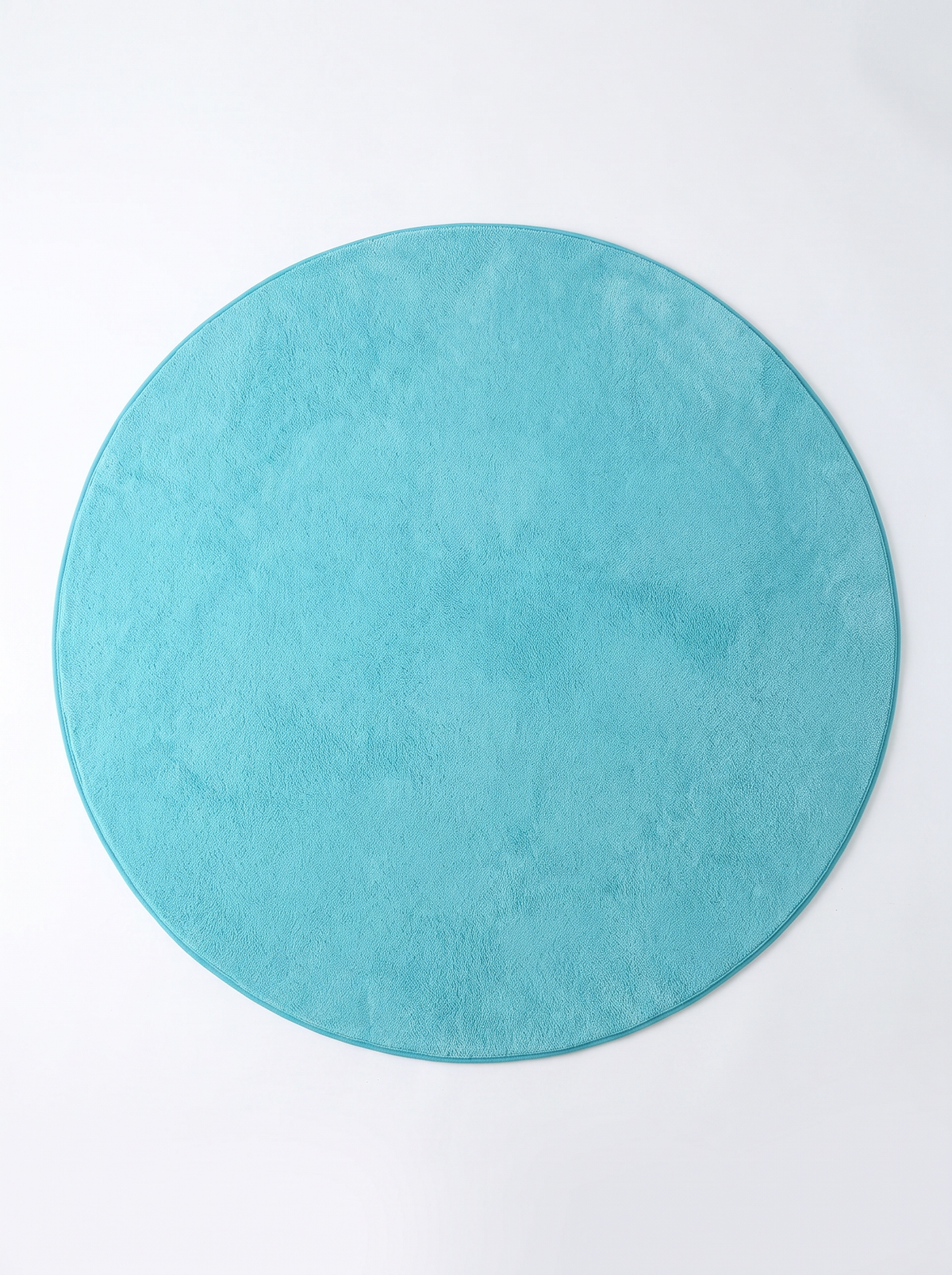 Coral Velvet Living Room Rug - Sky Blue - 120cm diametre