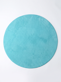 Coral Velvet Living Room Rug - Sky Blue - 120cm diametre