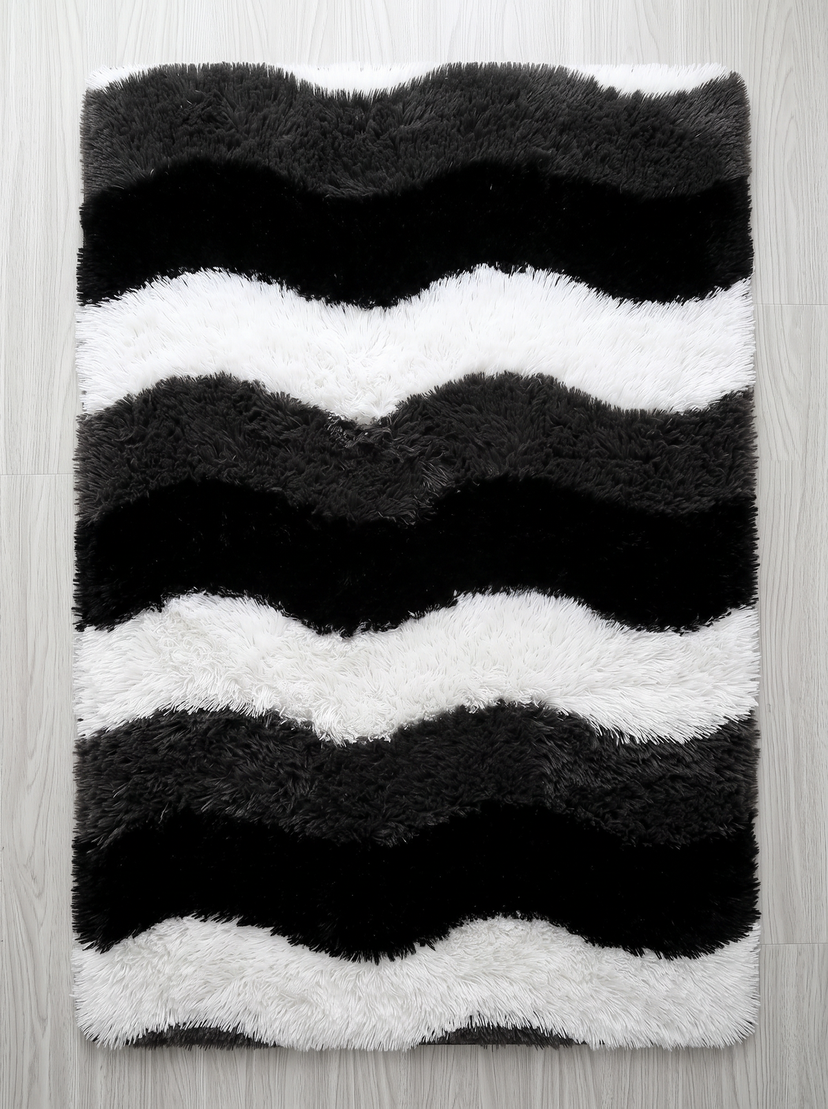 Fluffy Shag Living Room Rug - Wave - 40x60cm