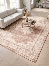 Retro Plush Rug - Coral - 140x200cm