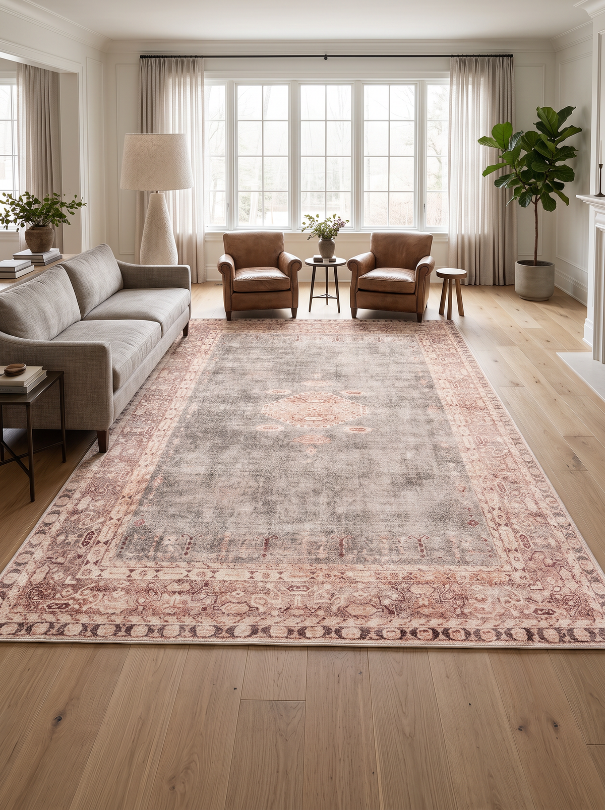Retro Plush Rug - Mocha - 200x300cm