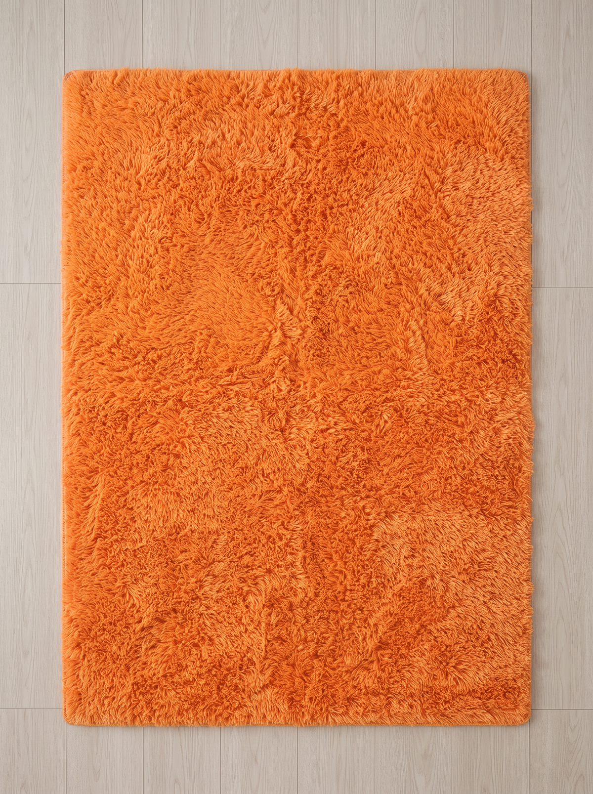 Fluffy Shag Living Room Rug - Orange - 80x120cm