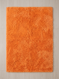 Fluffy Shag Living Room Rug - Orange - 80x120cm