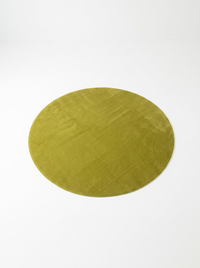 Coral Velvet Living Room Rug - Green - 160cm diametre