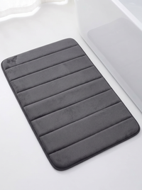 Sponge Stripe Bath Mat - Dark Gray - 50x80cm