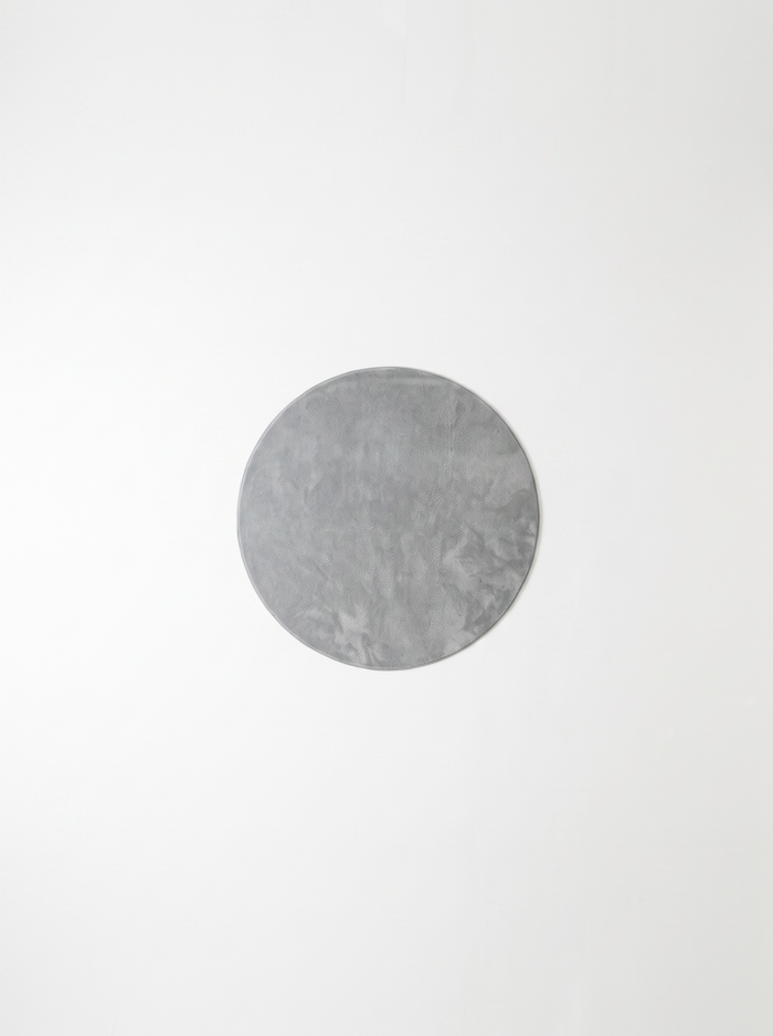 Coral Velvet Living Room Rug - Grey - 180cm diametre