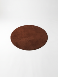 Coral Velvet Living Room Rug - Coffee - 160x160cm