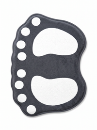 Cartoon Flannel Bath Mat - Black - 400mmx600mm