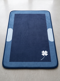 Printed Flannel Bath Mat - Blue - 40x60cm