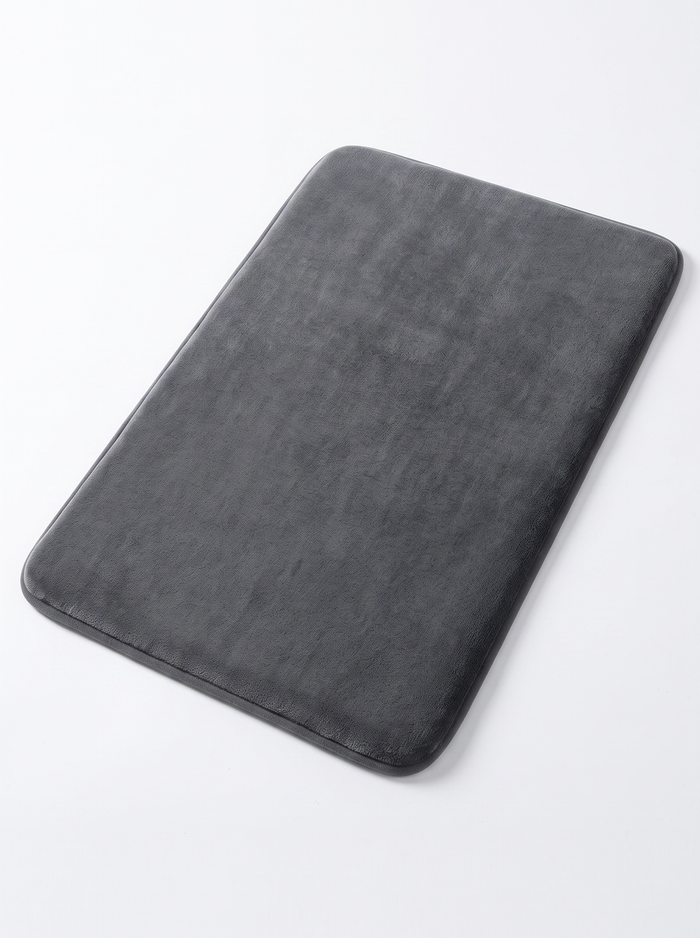 Coral Velvet Bath Mat - Gray - 40x60cm