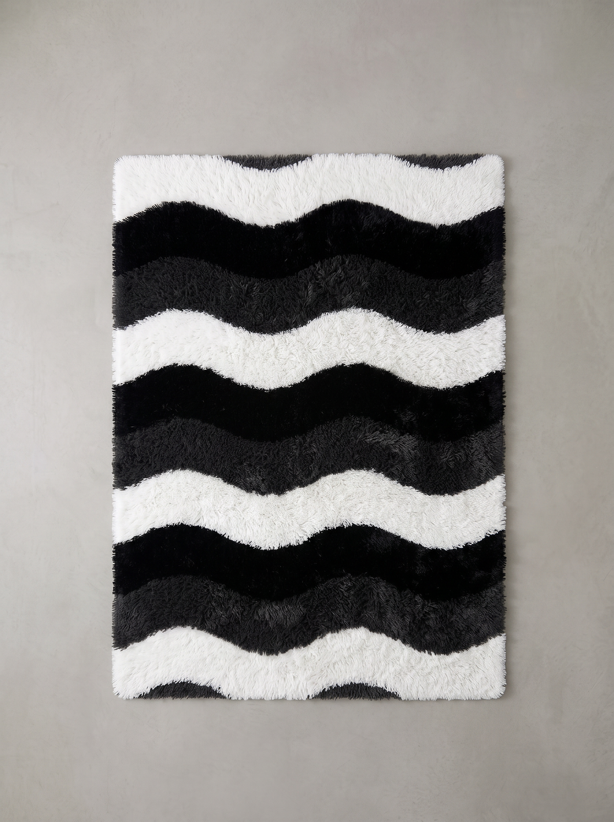 Fluffy Shag Living Room Rug - Wave - 140x200cm
