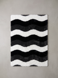 Fluffy Shag Living Room Rug - Wave - 140x200cm