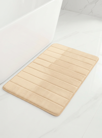 Sponge Stripe Bath Mat - Beige - 50x80cm