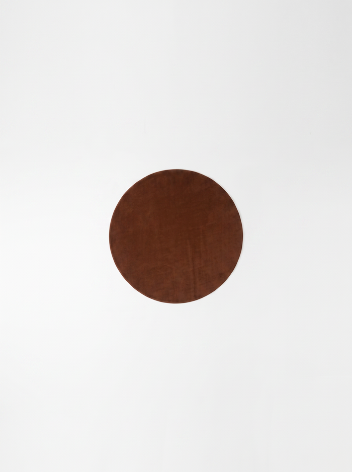 Coral Velvet Living Room Rug - Coffee - 180x180cm
