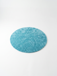 Coral Velvet Living Room Rug - Sky Blue - 180cm diametre