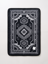 Printed Flannel Bath Mat - Gray and Black - 50x80cm