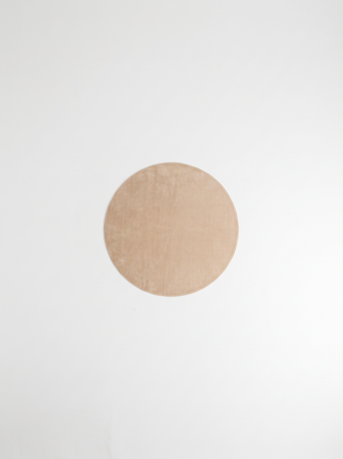 Coral Velvet Living Room Rug - Beige - 180cm diametre