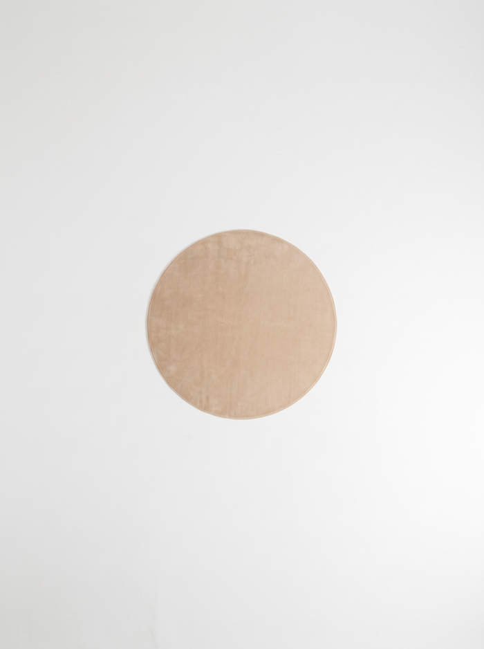 Coral Velvet Living Room Rug - Beige - 180cm diametre