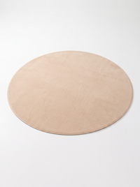 Coral Velvet Living Room Rug - Beige - 120cm diametre