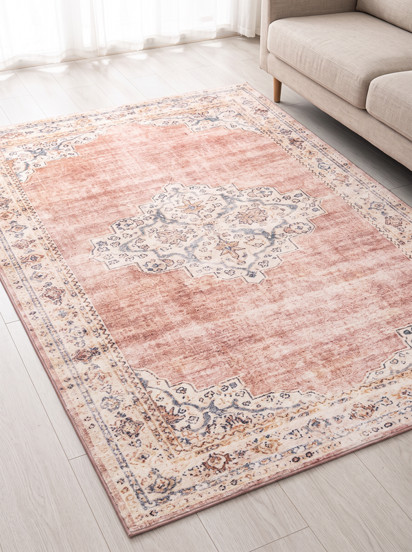 Retro Plush Rug - Ivory - 80x160cm