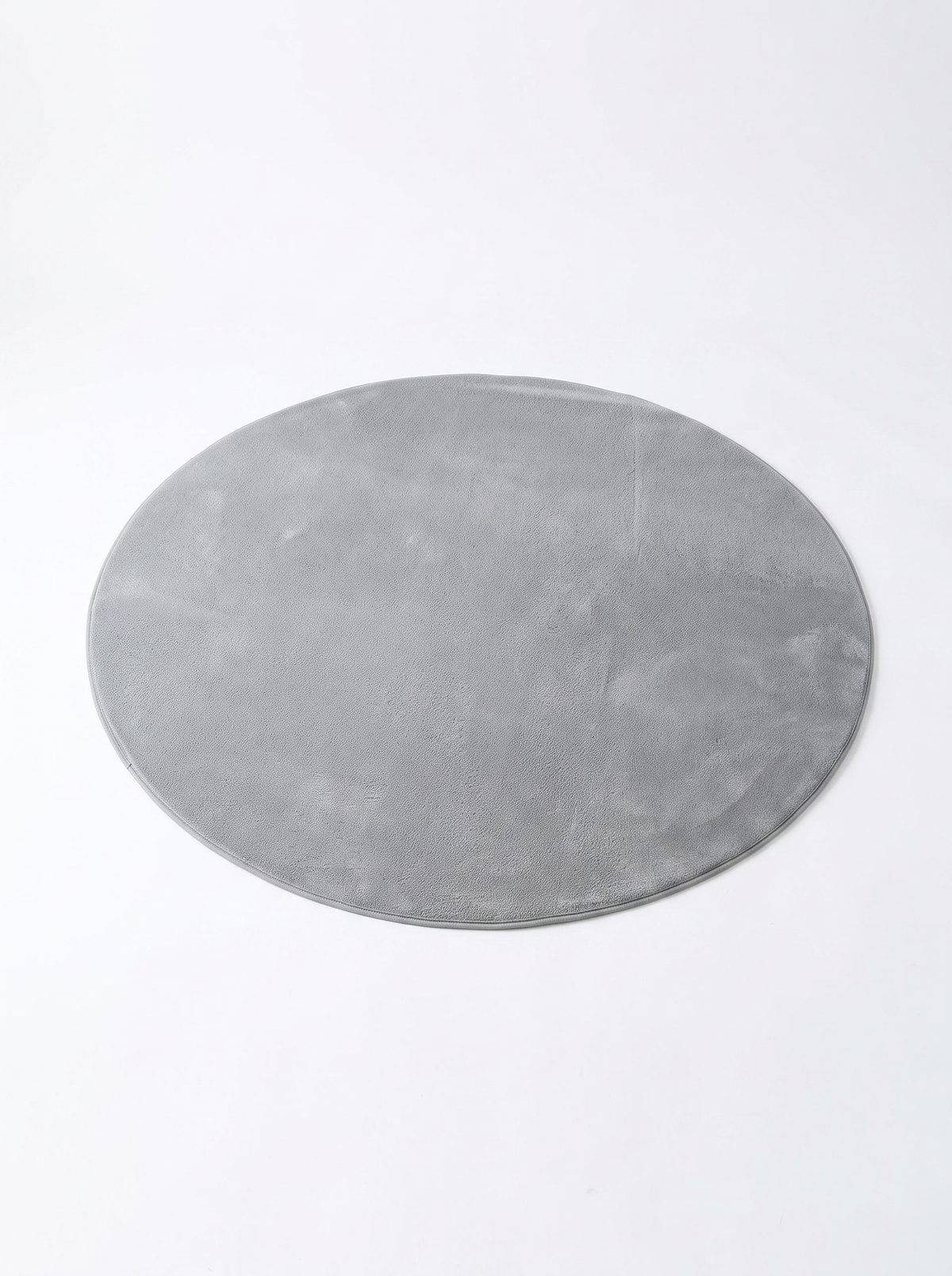 Coral Velvet Living Room Rug - Grey - 160cm diametre