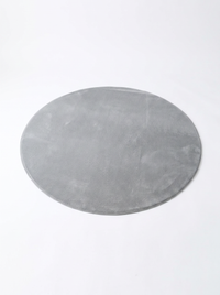 Coral Velvet Living Room Rug - Grey - 160cm diametre