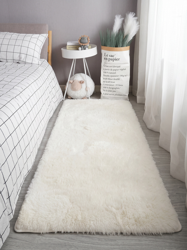 Tie-Dye Shag Rug - White - 60x160cm