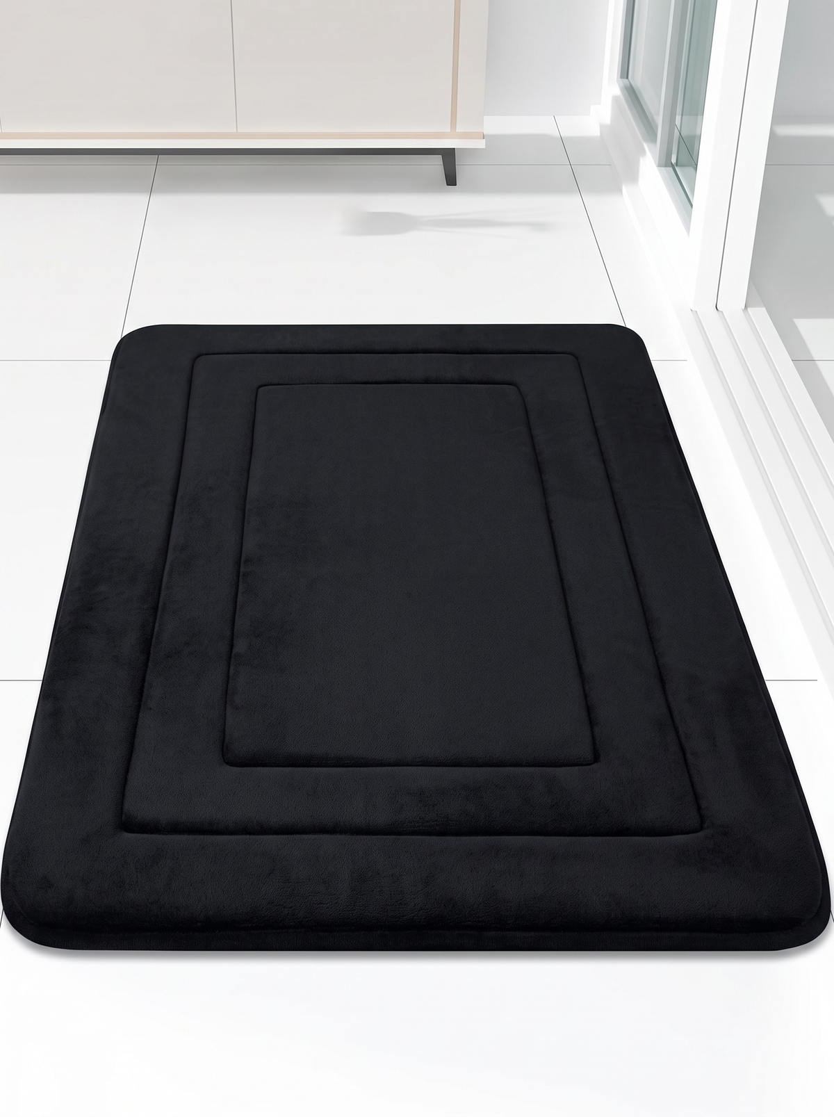 Standing Pad Bath Mat - Black - 40x60cm