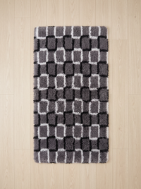 Fluffy Shag Living Room Rug - Cube - 60x120cm