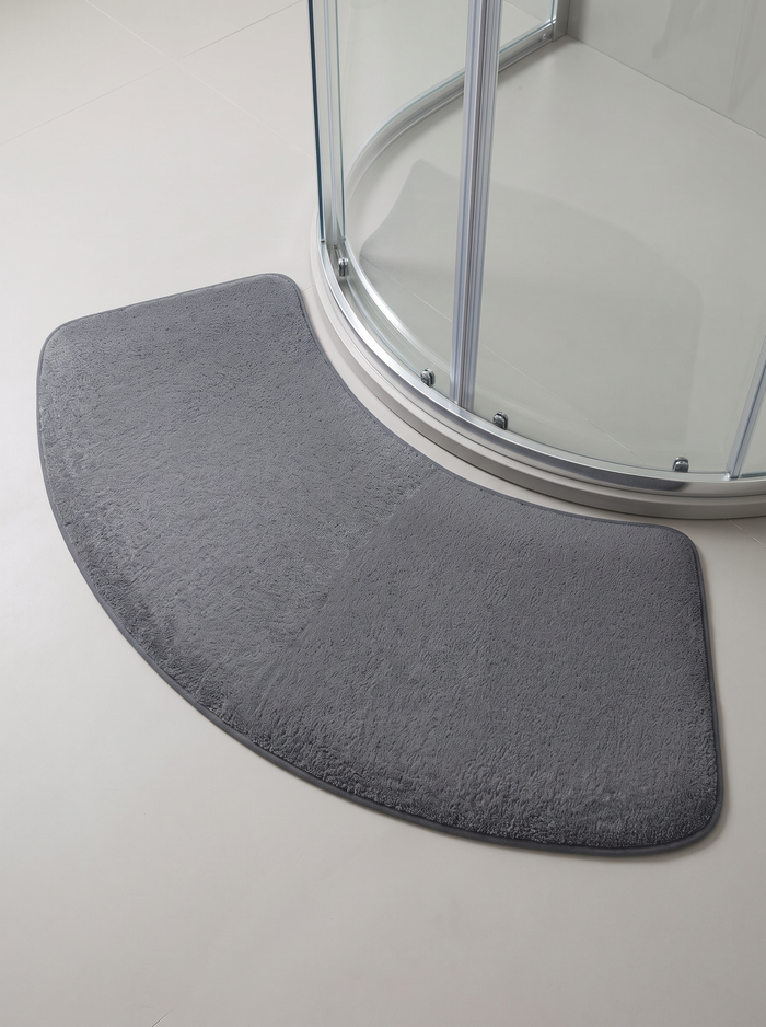 Curved Door Bath Mat - Grey - 40x100cm