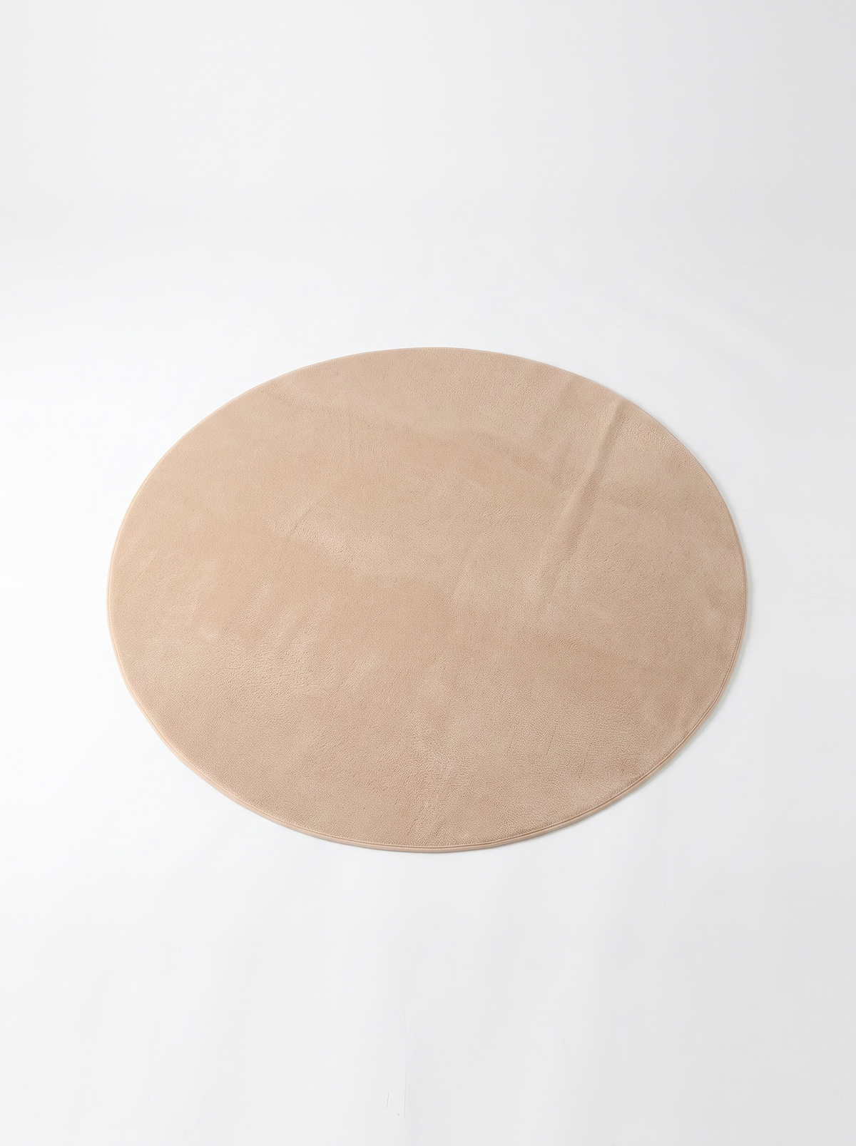 Coral Velvet Living Room Rug - Beige - 160cm diametre