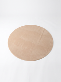 Coral Velvet Living Room Rug - Beige - 160cm diametre