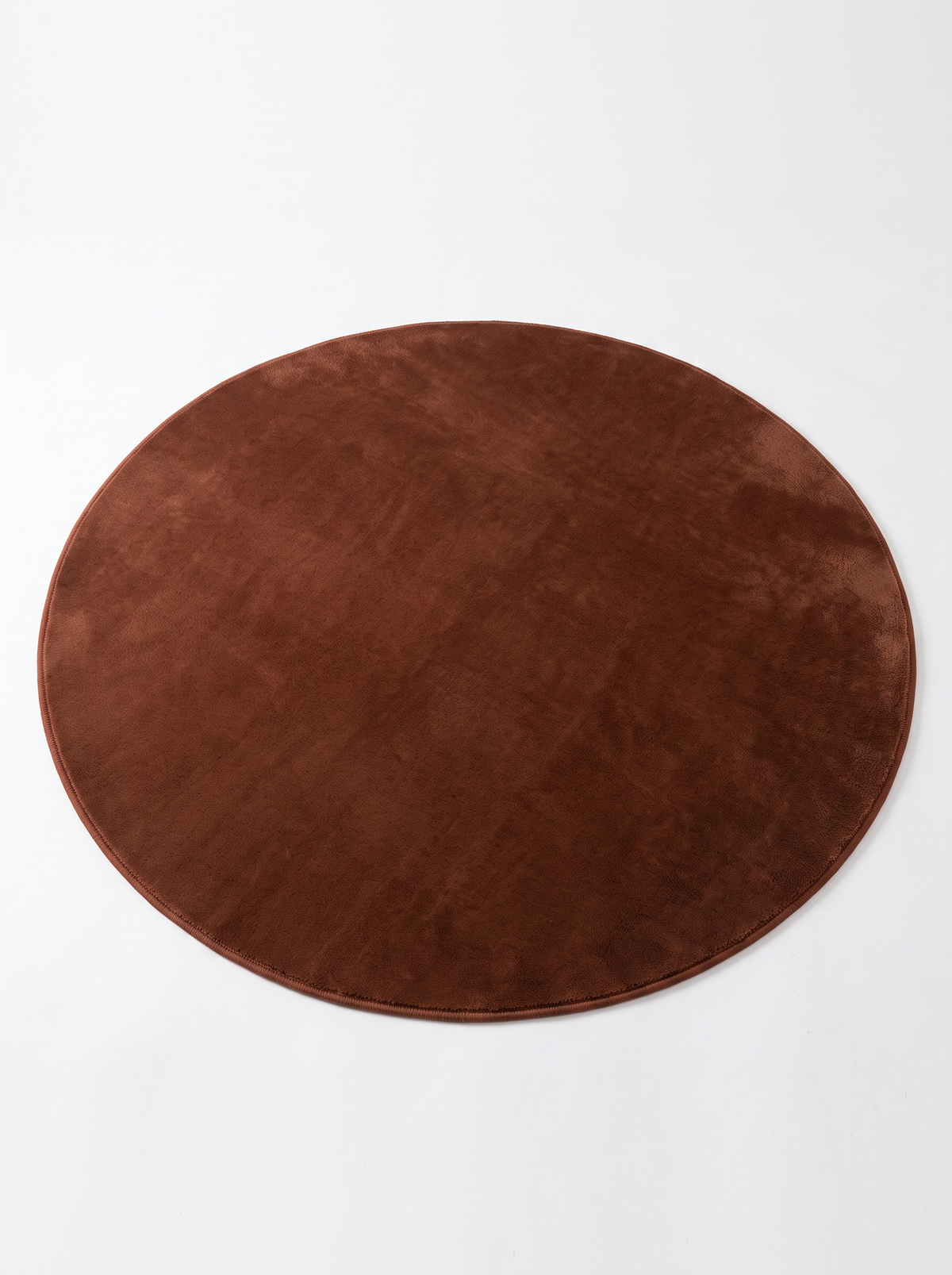 Coral Velvet Living Room Rug - Coffee - 120x120cm