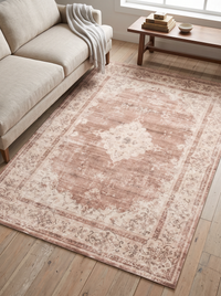 Retro Plush Rug - Coral - 120x160cm