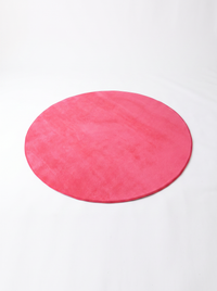 Coral Velvet Living Room Rug - Pink - 160cm diametre