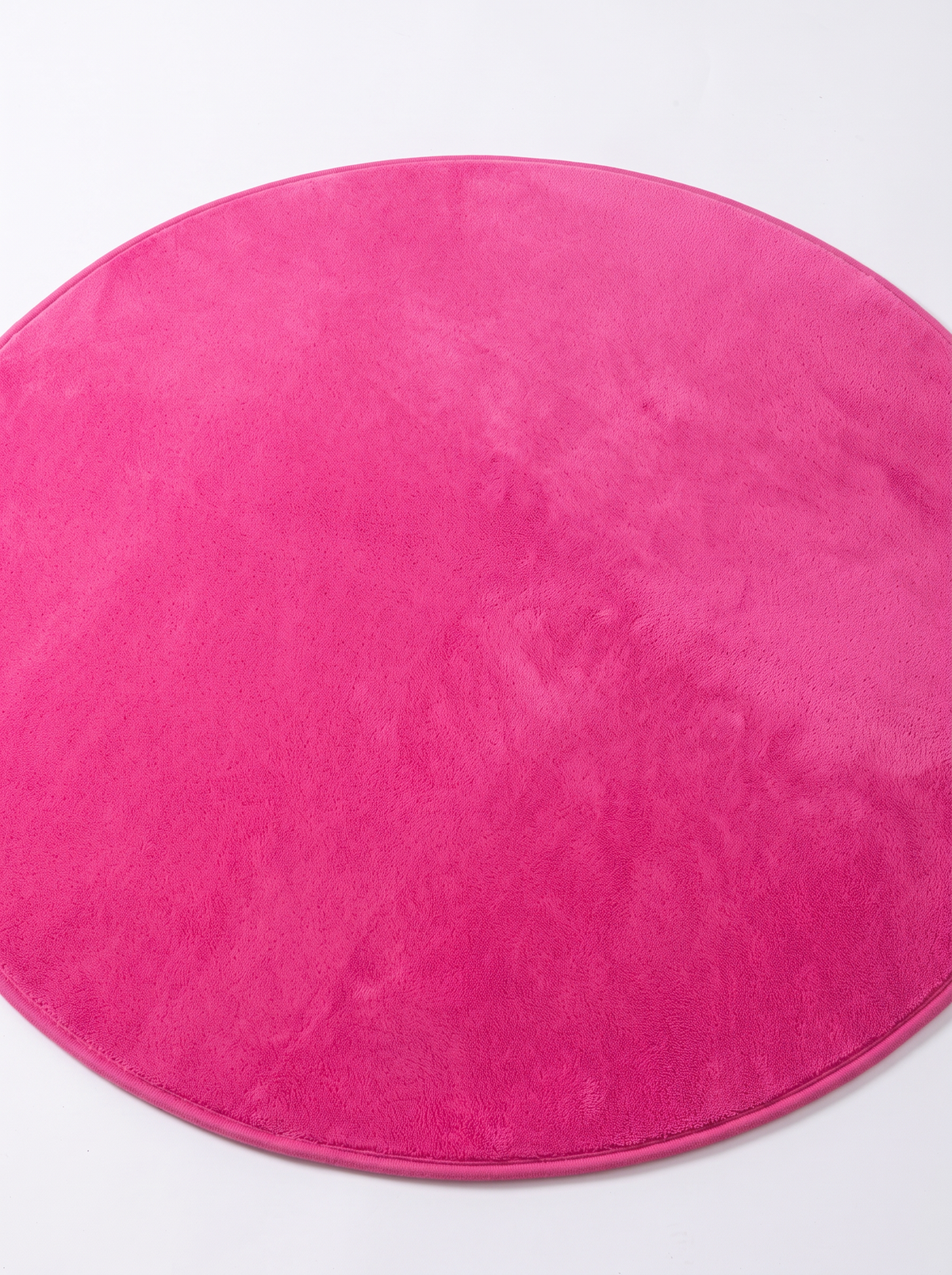 Coral Velvet Living Room Rug - Pink - 60cm diametre