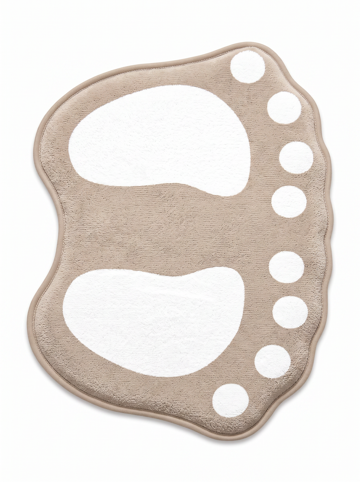 Cartoon Flannel Bath Mat - Beige - 400mmx600mm