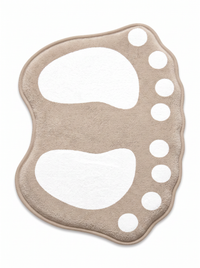 Cartoon Flannel Bath Mat - Beige - 400mmx600mm