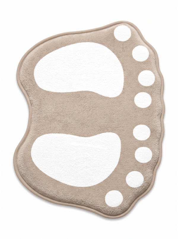 Cartoon Flannel Bath Mat - Beige - 400mmx600mm