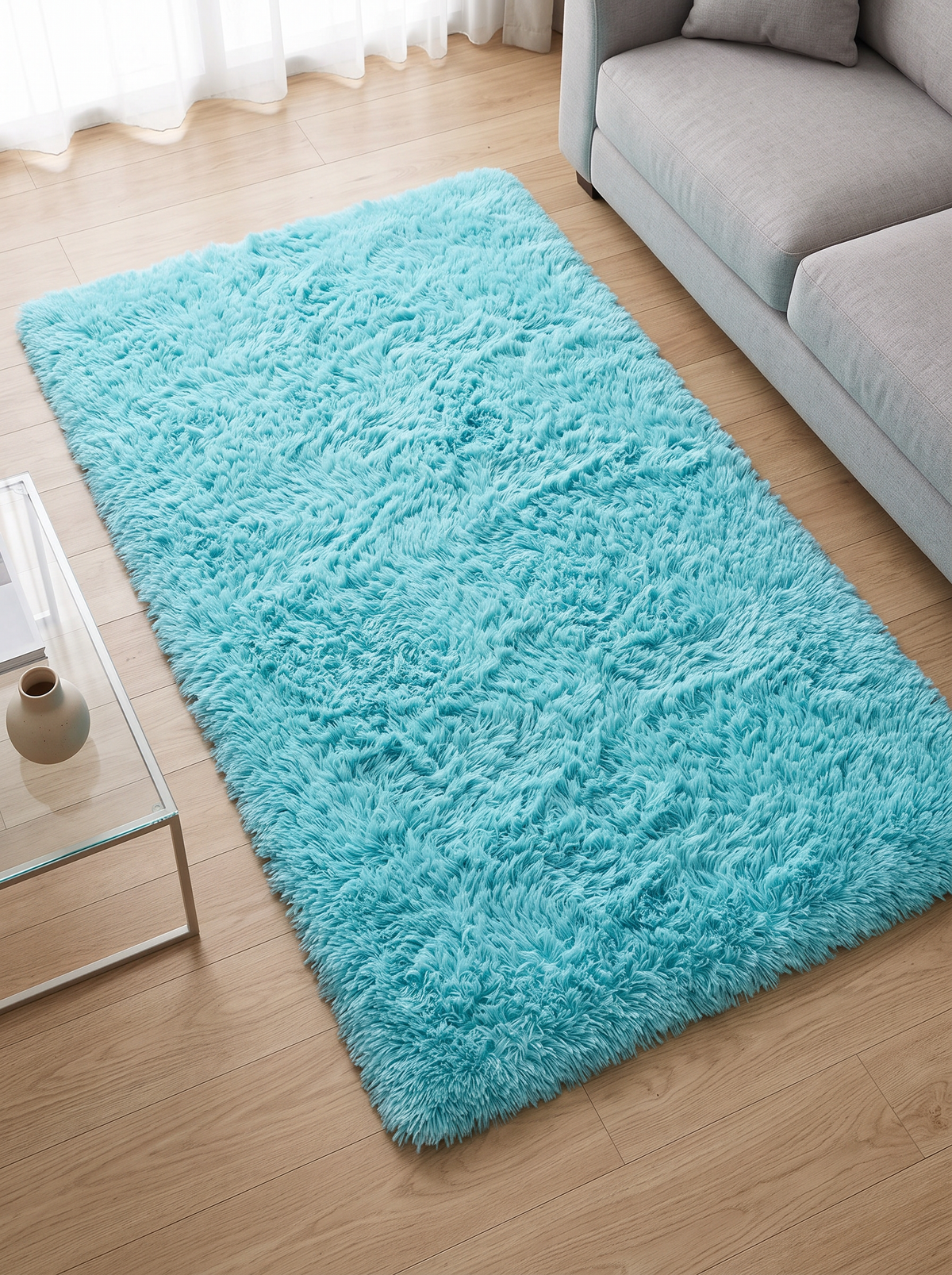 Sky Blue Gradient Rug - Sky Blue - 100x200cm