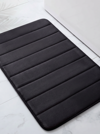 Sponge Stripe Bath Mat - Black - 40x60cm