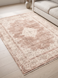 Retro Plush Rug - Coral - 100x160cm