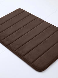 Sponge Stripe Bath Mat - Chocolate - 40x60cm
