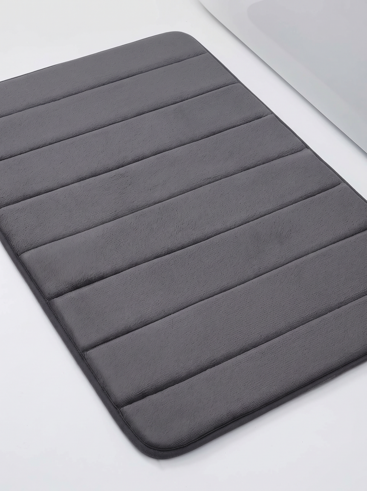 Sponge Stripe Bath Mat - Dark Gray - 40x60cm