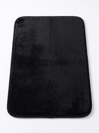 Coral Velvet Bath Mat - Black - 40x60cm