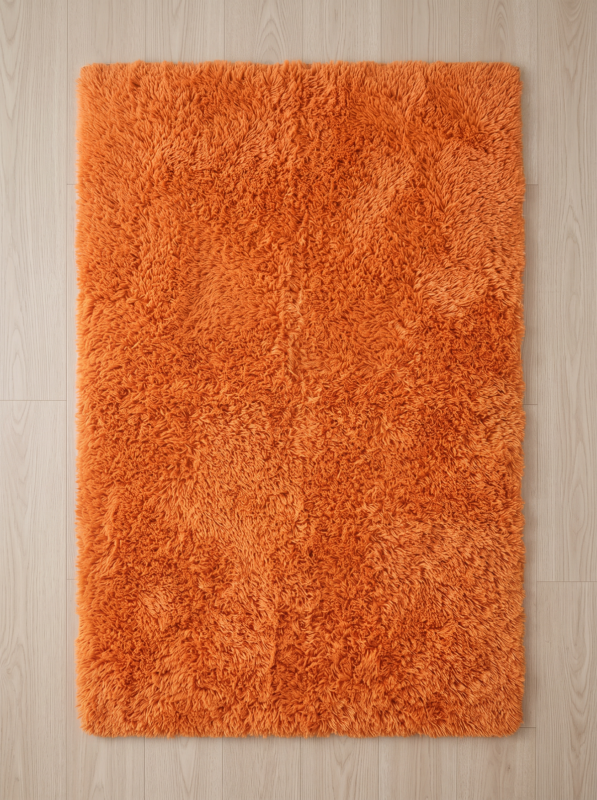Fluffy Shag Living Room Rug - Orange - 50x80cm